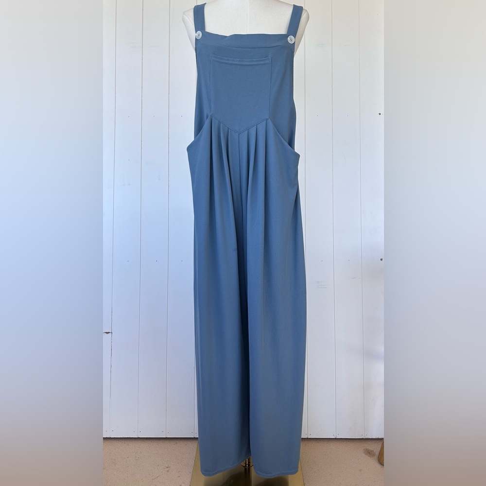 Halara Women’s Wide Leg Overalls Pleated Front Adjustable Straps Plus Size‎